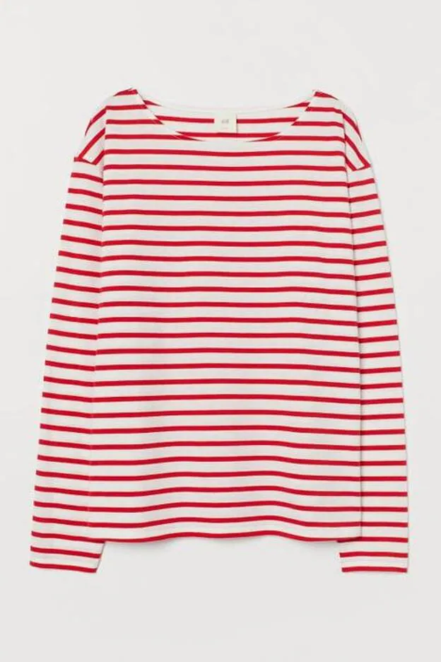 Un clon baratísimo de la camiseta a rayas rojas que lleva Teresa Bass.