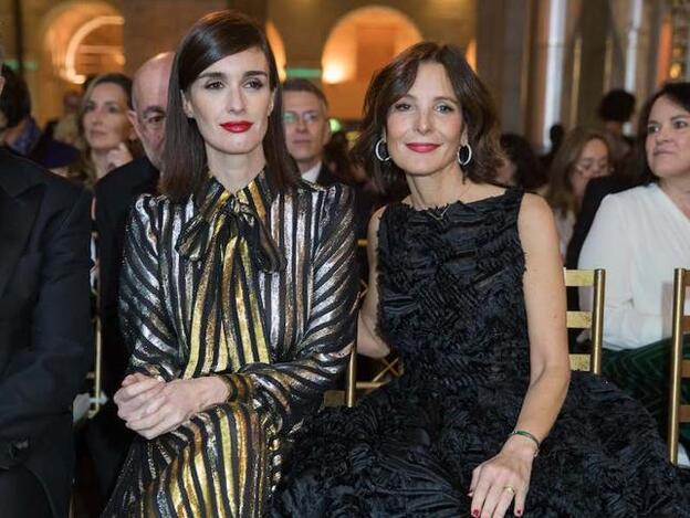 Paz Vega y Laura Ruiz de Galarreta durante la entrega de los XI Premios Mujerhoy.