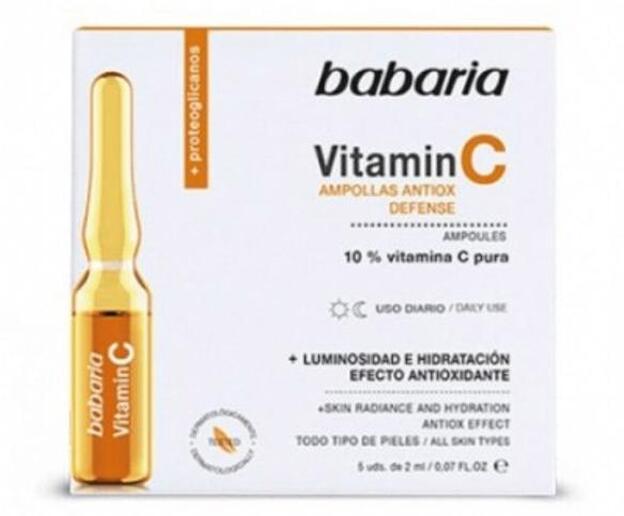 Babaria Ampollas Facial Vitamina C, 5,89 euros.