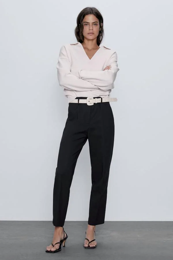 Pantalones Para Mujer Bobois Moda Casuales De Vestir Basico Negro