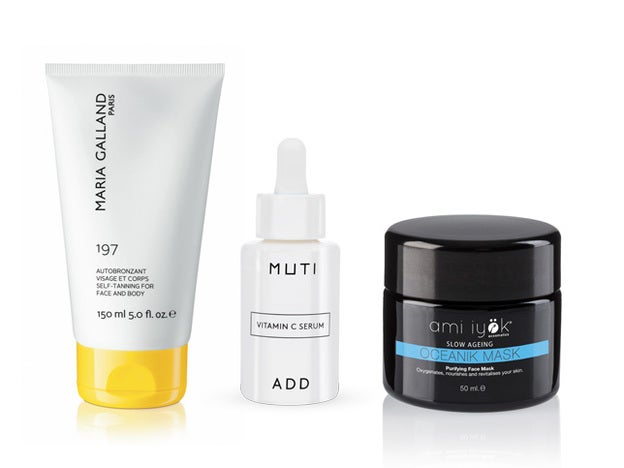 Autobronceador 197 de María Galland (37,50 €). Sérum Vitamina C de Muti (79,50 €). Oceanik Mask de Ami Iyök (42 €).