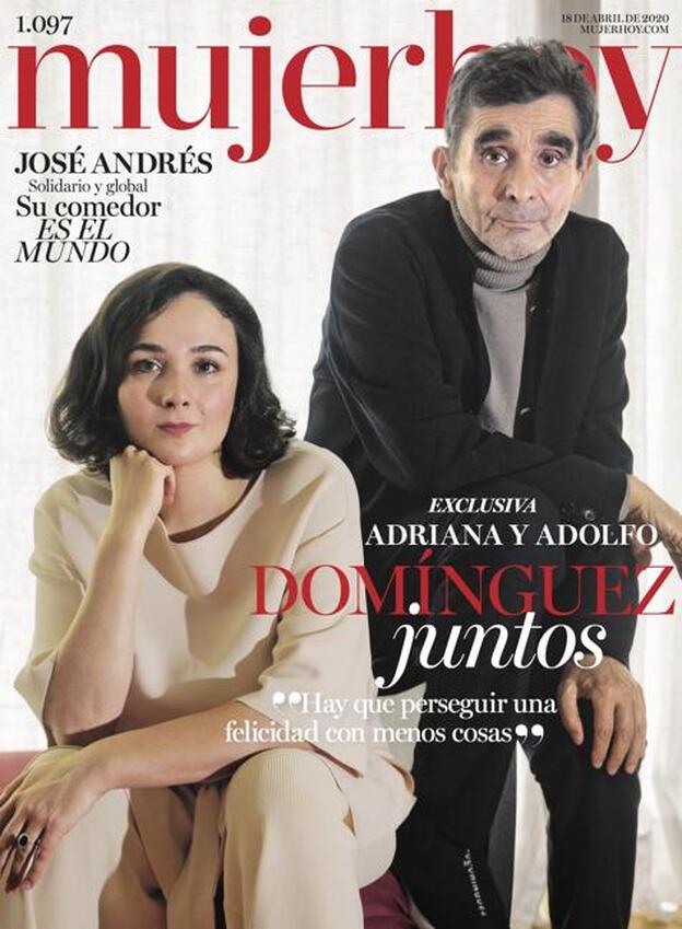 Adriana y Adolfo Domínguez juntos en exclusiva, portada Mujerhoy