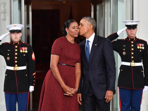 Michelle y Barack Obama el 20 de enero de 2017, durante la toma de posesión de Donald Trump en la Casa Blanca.