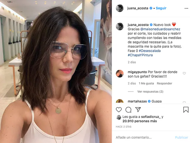 Este es el nuevo cambio de look de Juana Acosta, que incluye baño de color y corte de pelo.