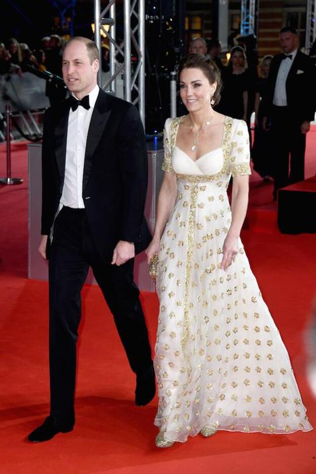 Kate Middleton llevó a la última gala de los Premios Bafta un vestido de Sarah Burton para Alexander McQueen.