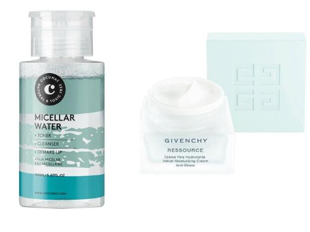 1. Cocunat Agua Micelar 3 en 1 (15,95 €). 2. Givenchy Ressource Velvet Moisturizing Cream Anti-stress (59 €).