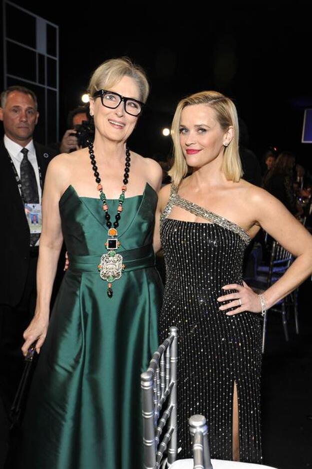 Meryl Streep en la entrga de los premios Screen Actors Guild Awards 2020, junto a Reese Witherspoon.