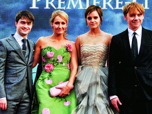 Junto a Daniel Radcliffe, Emma Watson y Rupert Grint, el trío protagonista de las películas de Harry Potter.