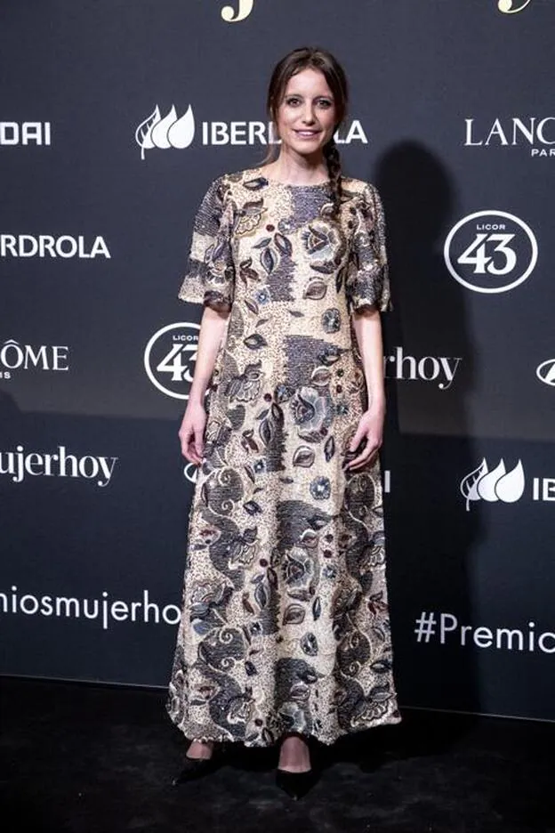 Andrea Levy con vetsiod de lentejuelas de Zara en los Premios Mujerhoy el pasado mes de febrero.