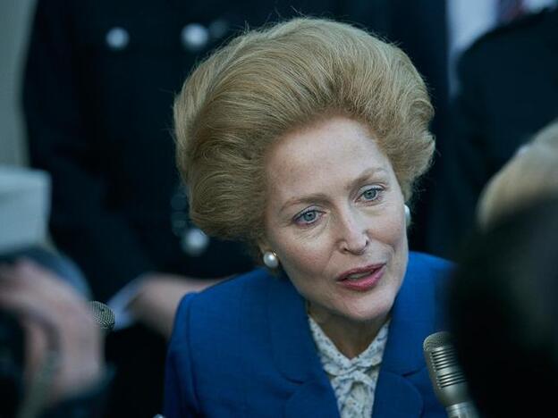 Gillian Anderson como Margaret Thatcher en la cuarta temporada de The Crown./netflix