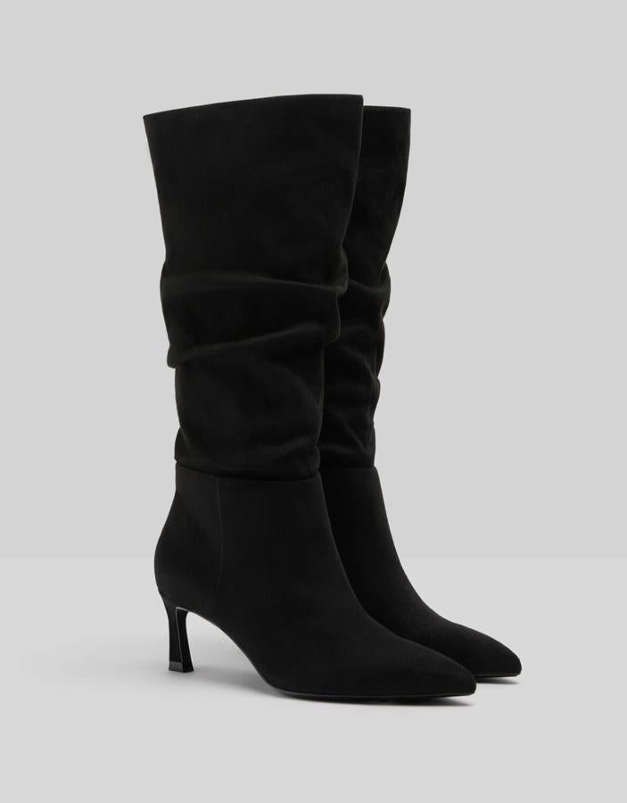 Botas altas negras discount bershka