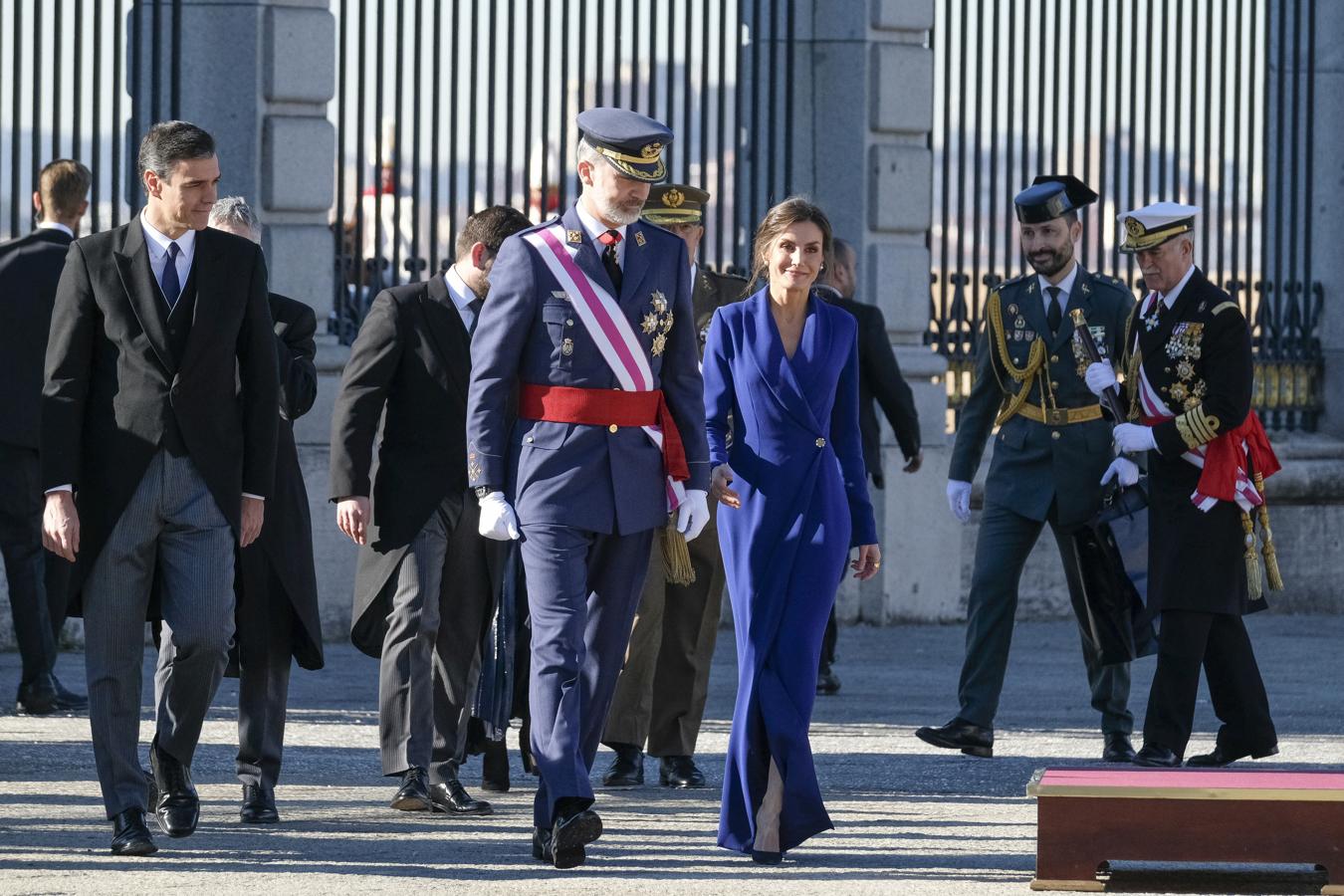 El vestido de doña Letizia en la Pascua Militar de 2020