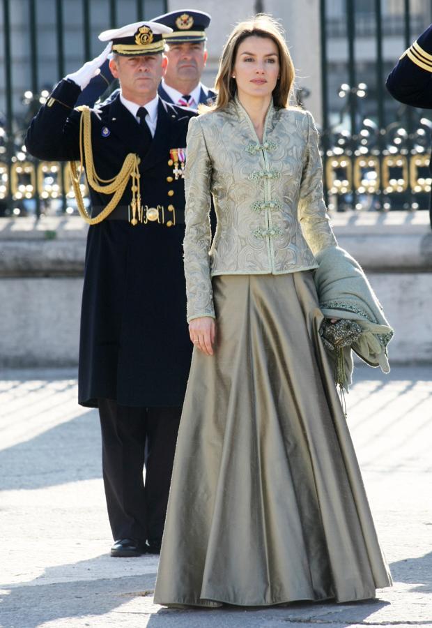 El vestido de doña Letizia en la Pascua Militar de 2009