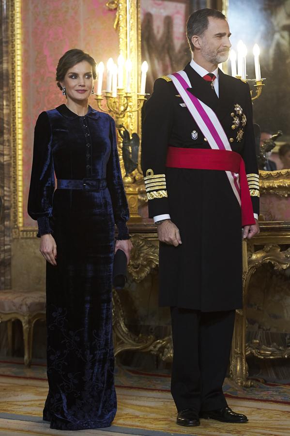 El vestido de doña Letizia en la Pascua Militar de 2018