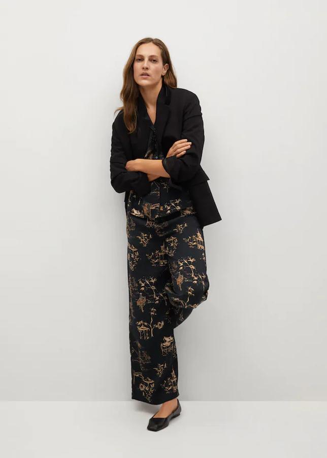 Pantalón con estampado oriental