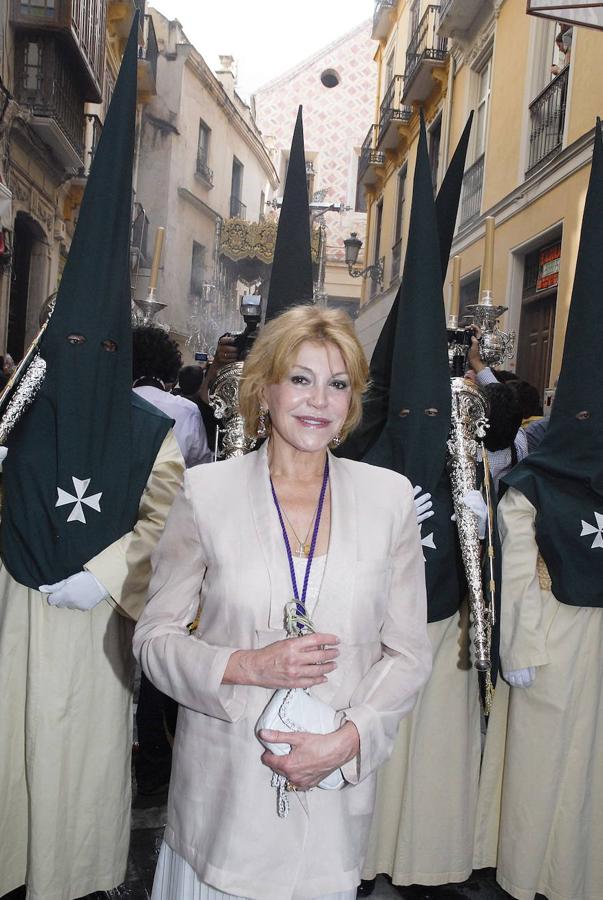 Los famosos en Semana Santa: la baronesa Thyssen, Carmen Cervera, en Málaga