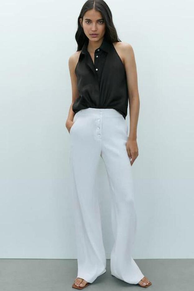 Es un top o una camisa sin mangas? No importa porque nos encanta la última  propuesta de Massimo Dutti para crear looks impecables con pantalones |  Mujer Hoy
