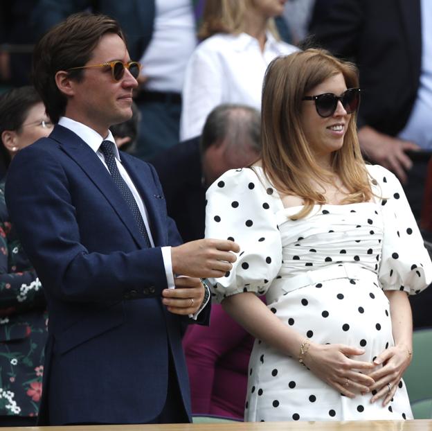 Edoardo Mapelli Mozzi y Beatriz York en Wimbledon.