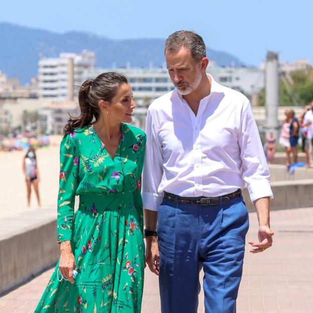 El rey y la reina en Mallorca en 2020.