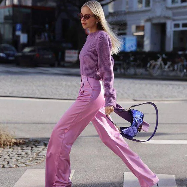 Este elegante conjunto de y top en color morado de Zara arrasa en Instagram y te va a solucionar la vida | Mujer Hoy