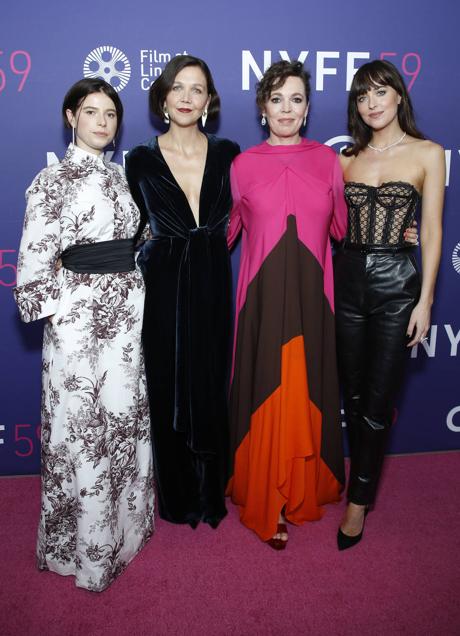 Jessie Buckley, Maggie Gyllenhaal, Olivia Colman y Dakota Johnson posan en la premiere de La hija oscura en Festival de Cine de Nueva York el pasado mes de septiembre.