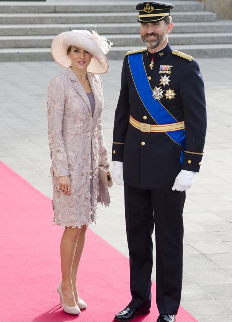 Letizia y Felipe en la boda de Guillermo de Luxemburgo