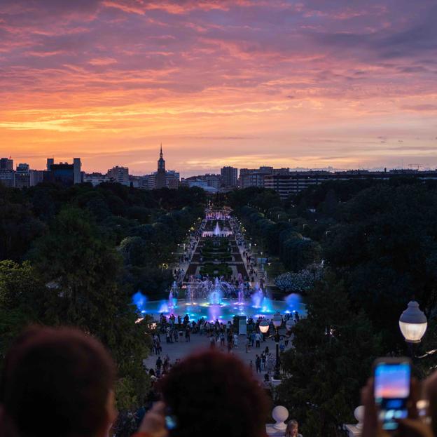 Atardecer en el parque grande José Antonio Labordeta durante la última edición del festival. 