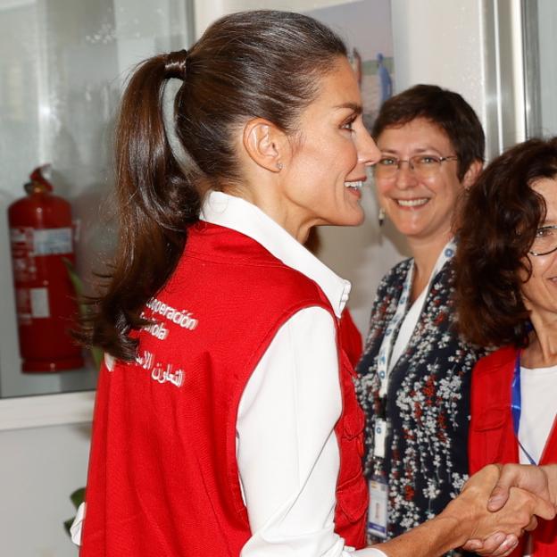 La reina Letizia durante su viaje a Mauritania.