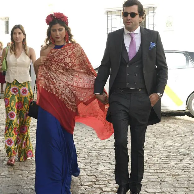 Khali El Assir y Juan José Franco, en la boda de Clara Andrada-Vanderwilde con Antonio Sainz Suelves. 