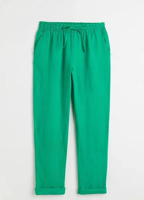 Pantalon Lino Lineas - Multi/verde — LA OPERA