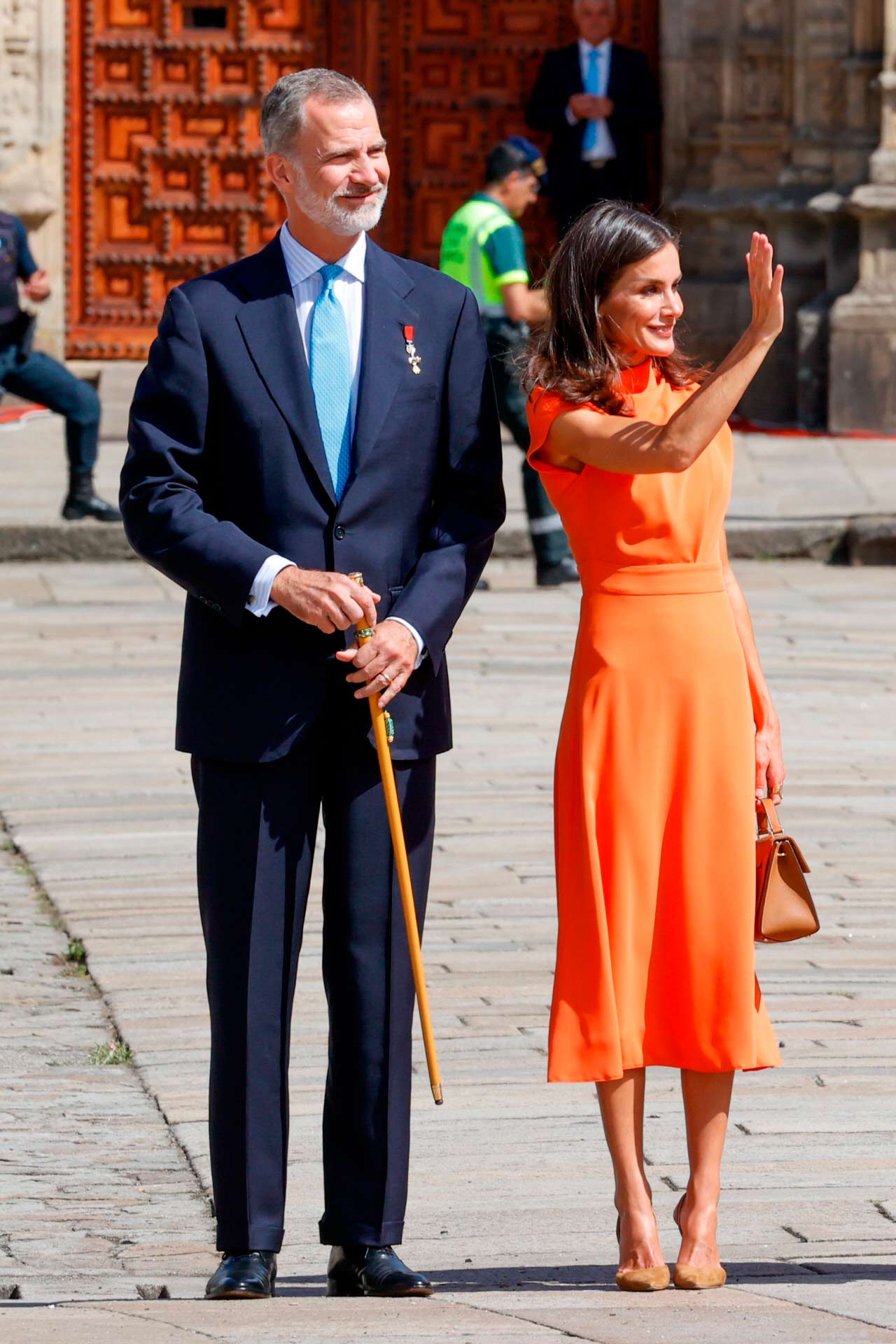 El vestido naranja de 9 euros de Zara que podría llevar la reina Letizia |  Mujer Hoy