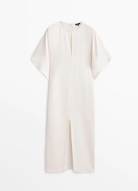 El vestido blanco de Massimo Dutti.