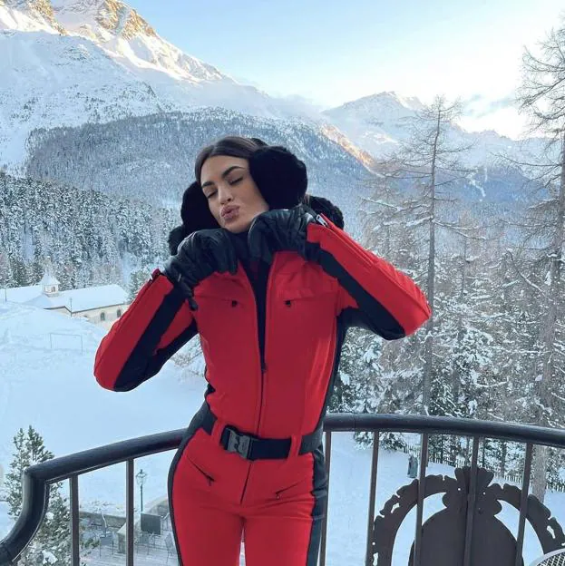 Marta Lozano en la nieve.