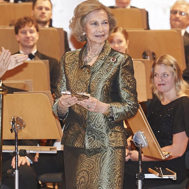 La reina Sofía en un concierto de música clásica que presidió.