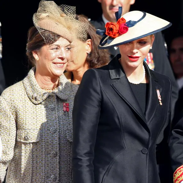 La princesa Carolina de Mónaco y su cuñada, la princesa Charlène