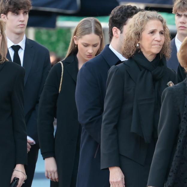 Irene Urdangarin a su llegada al funeral de Constantino de Grecia.