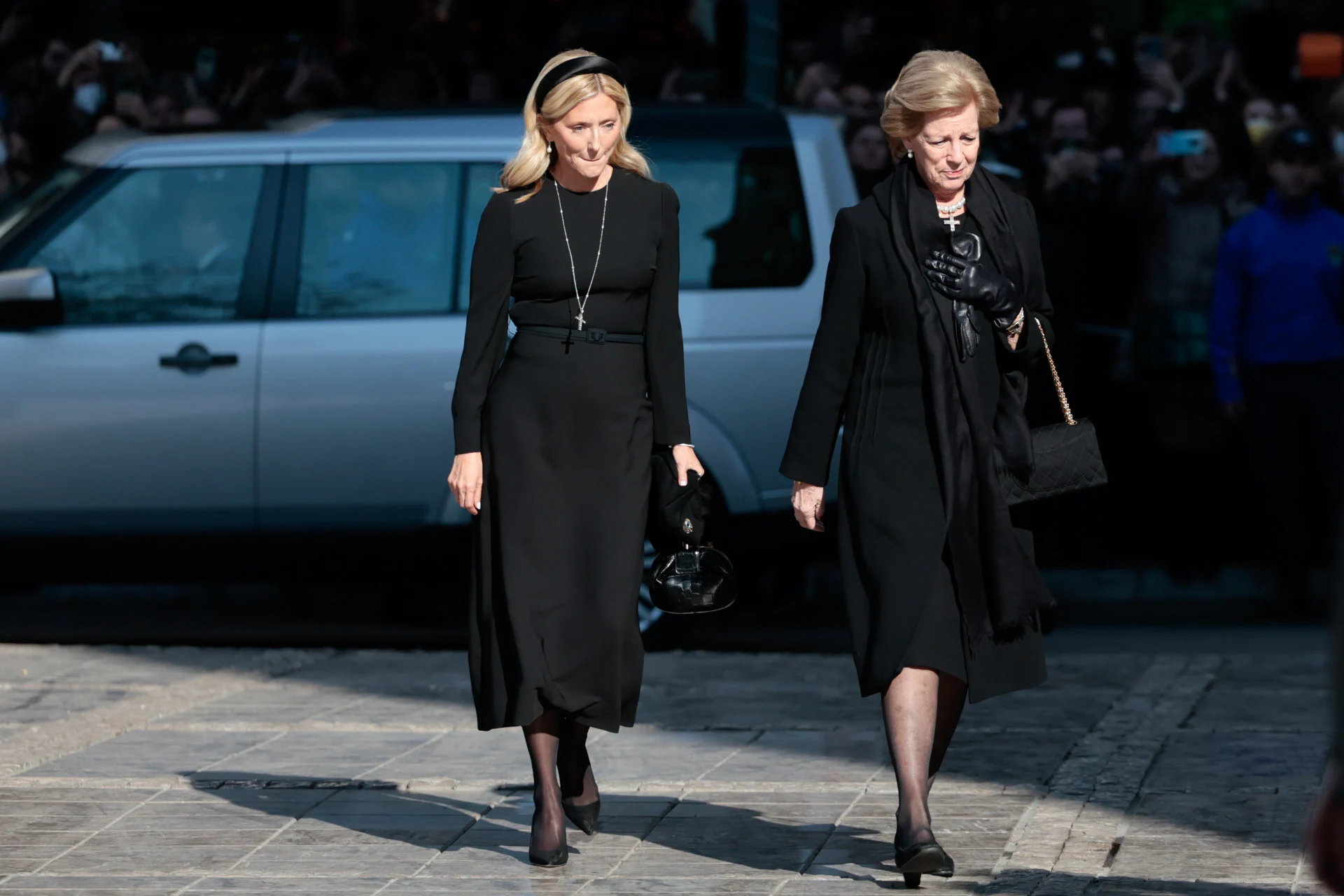 Invitados en el funeral de Constantino de Grecia: Marie-Chantal Miller y Ana María de Grecia