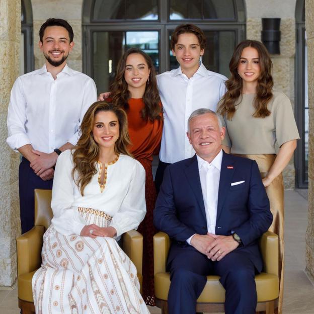 Fotografía oficial de la familia real de Jordania de las pasadas navidades.