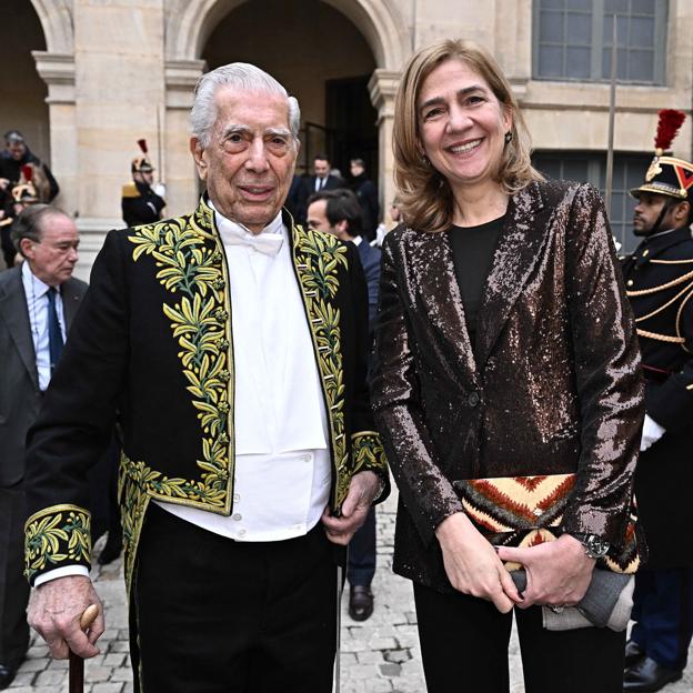 Mario Vargas Llosa y la infanta Cristina.