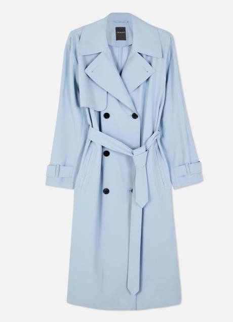 Trench azul con doble botonadura de Primark (39,99 euros)