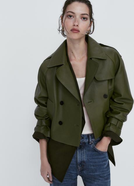 Chaqueta de piel de Massimo Dutti (299 euros)