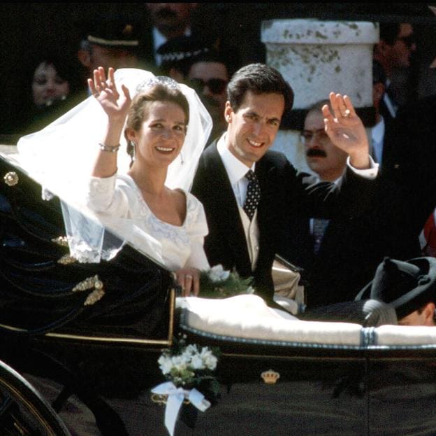 La infanta Elena y Jaime de Marichalar se convirtieron en marido y mujer el 18 de marzo de 1995.
