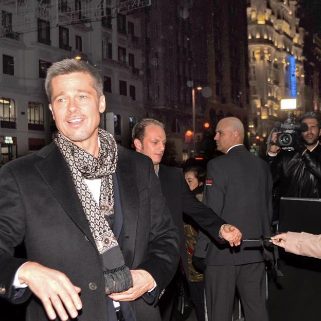 Brad Pitt, durante una visita a Madrid para la presentación de la película 'Aliados'.
