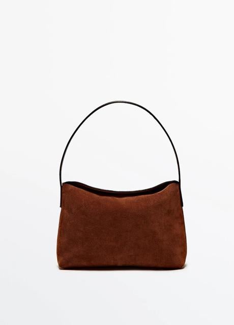 Bolso de serraje de Massimo Dutti (69,99 euros)