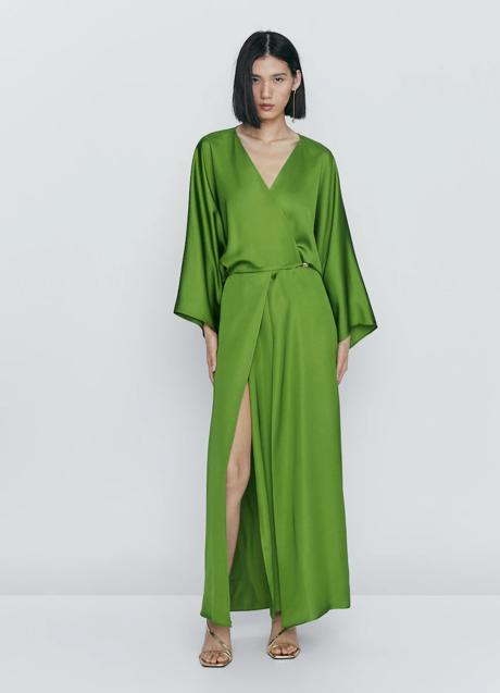 Vestido verde de Massimo Dutti (129 euros)