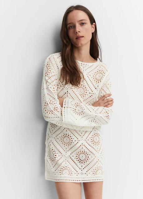 Vestido blanco de Mango (39,99 euros)