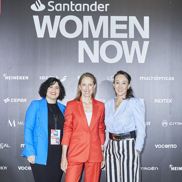  Patricia González-Rodríguez, neurocientífica del Instituto de Biomedicina de Sevilla, Bettina Karsch, directora de Recursos Humanos de Cepsa, y María Bello, directora de Desarrollo de Personas y Diversidad de Iberia. 