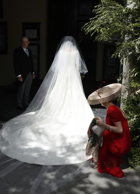 El vestido de novia de Mónica Remartinez. Foto: Gtres.