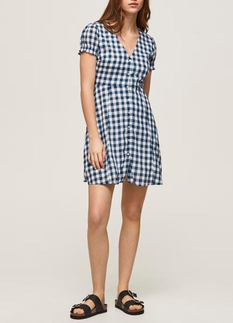 Vestido de cuadros de Pepe Jeans, 55,93 euros.