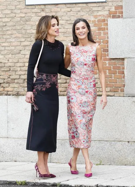 Rania de Jordania y la reina Letizia, juntas de nuevo en Madrid.